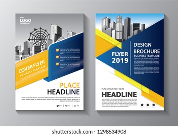 Business abstract vector template. Brochure design, cover modern layout, annual report, poster, flyer in A4 with colorful triangles, geometric shapes for tech, science, market with light background