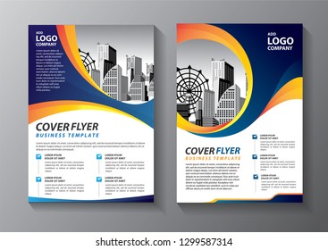 Business abstract vector template. Brochure design, cover modern layout, annual report, poster, flyer in A4 with colorful triangles, geometric shapes for tech, science, market with light background