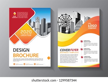 Business abstract vector template. Brochure design, cover modern layout, annual report, poster, flyer in A4 with colorful triangles, geometric shapes for tech, science, market with light background