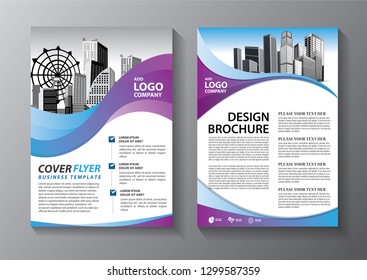 Business abstract vector template. Brochure design, cover modern layout, annual report, poster, flyer in A4 with colorful triangles, geometric shapes for tech, science, market with light background