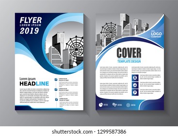 Business abstract vector template. Brochure design, cover modern layout, annual report, poster, flyer in A4 with colorful triangles, geometric shapes for tech, science, market with light background