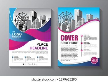 Business abstract vector template. Brochure design, cover modern layout, annual report, poster, flyer in A4 with colorful triangles, geometric shapes for tech, science, market with light background