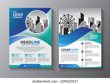 Business abstract vector template. Brochure design, cover modern layout, annual report, poster, flyer in A4 with colorful triangles, geometric shapes for tech, science, market with light background