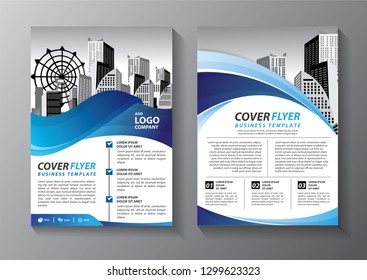 Business abstract vector template. Brochure design, cover modern layout, annual report, poster, flyer in A4 with colorful triangles, geometric shapes for tech, science, market with light background