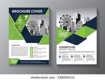 Business abstract vector template. Brochure design, cover modern layout, annual report, poster, flyer in A4 with colorful triangles, geometric shapes for tech, science, market with light background