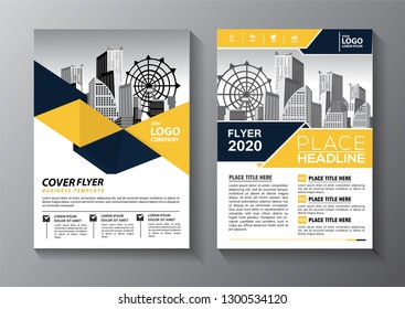 Business abstract vector template. Brochure design, cover modern layout, annual report, poster, flyer in A4 with colorful triangles, geometric shapes for tech, science, market with light background