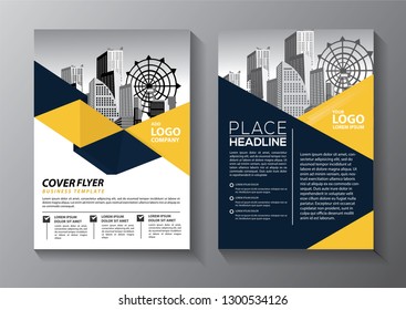 Business abstract vector template. Brochure design, cover modern layout, annual report, poster, flyer in A4 with colorful triangles, geometric shapes for tech, science, market with light background