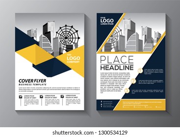 Business abstract vector template. Brochure design, cover modern layout, annual report, poster, flyer in A4 with colorful triangles, geometric shapes for tech, science, market with light background