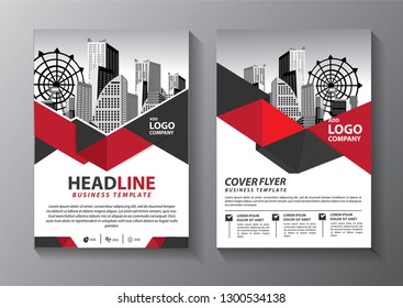 Business abstract vector template. Brochure design, cover modern layout, annual report, poster, flyer in A4 with colorful triangles, geometric shapes for tech, science, market with light background