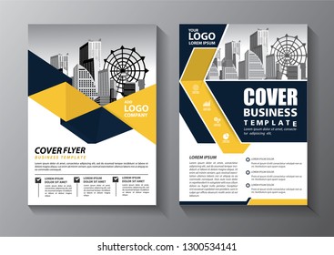Business abstract vector template. Brochure design, cover modern layout, annual report, poster, flyer in A4 with colorful triangles, geometric shapes for tech, science, market with light background