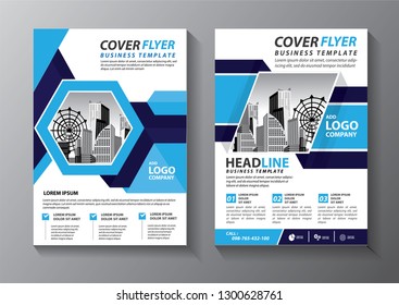 Business abstract vector template. Brochure design, cover modern layout, annual report, poster, flyer in A4 with colorful triangles, geometric shapes for tech, science, market with light background