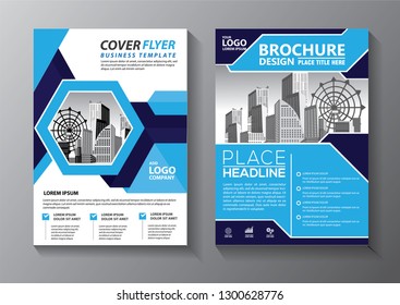 Business abstract vector template. Brochure design, cover modern layout, annual report, poster, flyer in A4 with colorful triangles, geometric shapes for tech, science, market with light background