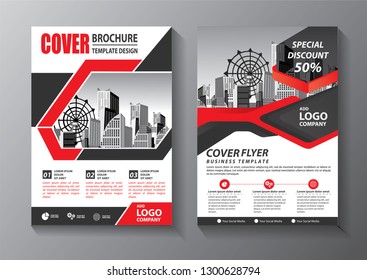 Business abstract vector template. Brochure design, cover modern layout, annual report, poster, flyer in A4 with colorful triangles, geometric shapes for tech, science, market with light background