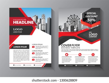Business abstract vector template. Brochure design, cover modern layout, annual report, poster, flyer in A4 with colorful triangles, geometric shapes for tech, science, market with light background