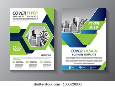 Business abstract vector template. Brochure design, cover modern layout, annual report, poster, flyer in A4 with colorful triangles, geometric shapes for tech, science, market with light background