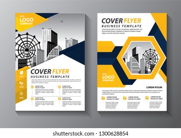 Business abstract vector template. Brochure design, cover modern layout, annual report, poster, flyer in A4 with colorful triangles, geometric shapes for tech, science, market with light background