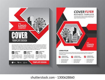 Business abstract vector template. Brochure design, cover modern layout, annual report, poster, flyer in A4 with colorful triangles, geometric shapes for tech, science, market with light background