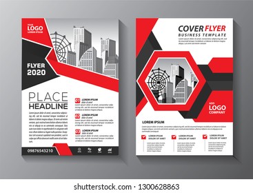 Business abstract vector template. Brochure design, cover modern layout, annual report, poster, flyer in A4 with colorful triangles, geometric shapes for tech, science, market with light background
