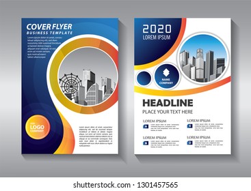 Business abstract vector template. Brochure design, cover modern layout, annual report, poster, flyer in A4 with colorful triangles, geometric shapes for tech, science, market with light background