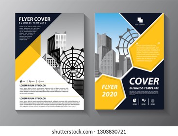Business abstract vector template. Brochure design, cover modern layout, annual report, poster, flyer in A4 with colorful triangles, geometric shapes for tech, science, market with light background