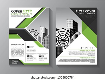 Business abstract vector template. Brochure design, cover modern layout, annual report, poster, flyer in A4 with colorful triangles, geometric shapes for tech, science, market with light background