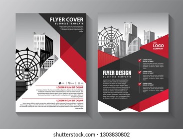 Business abstract vector template. Brochure design, cover modern layout, annual report, poster, flyer in A4 with colorful triangles, geometric shapes for tech, science, market with light background