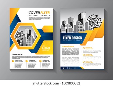 Business abstract vector template. Brochure design, cover modern layout, annual report, poster, flyer in A4 with colorful triangles, geometric shapes for tech, science, market with light background