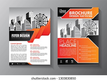 Business abstract vector template. Brochure design, cover modern layout, annual report, poster, flyer in A4 with colorful triangles, geometric shapes for tech, science, market with light background