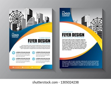 Business abstract vector template. Brochure design, cover modern layout, annual report, poster, flyer in A4 with colorful triangles, geometric shapes for tech, science, market with light background