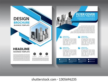 Business abstract vector template. Brochure design, cover modern layout, annual report, poster, flyer in A4 with colorful triangles, geometric shapes for tech, science, market with light background