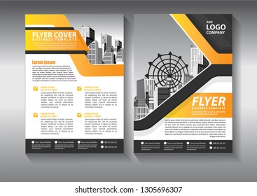 Business abstract vector template. Brochure design, cover modern layout, annual report, poster, flyer in A4 with colorful triangles, geometric shapes for tech, science, market with light background
