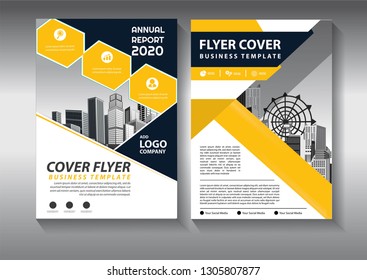 Business abstract vector template. Brochure design, cover modern layout, annual report, poster, flyer in A4 with colorful triangles, geometric shapes for tech, science, market with light background