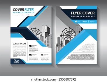 Business abstract vector template. Brochure design, cover modern layout, annual report, poster, flyer in A4 with colorful triangles, geometric shapes for tech, science, market with light background