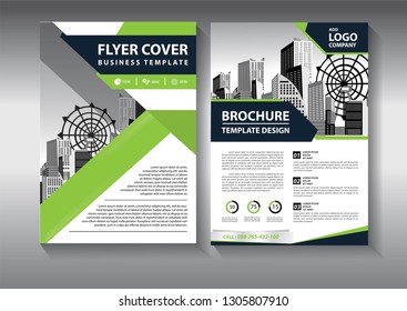 Business abstract vector template. Brochure design, cover modern layout, annual report, poster, flyer in A4 with colorful triangles, geometric shapes for tech, science, market with light background