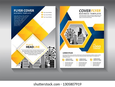 Business abstract vector template. Brochure design, cover modern layout, annual report, poster, flyer in A4 with colorful triangles, geometric shapes for tech, science, market with light background