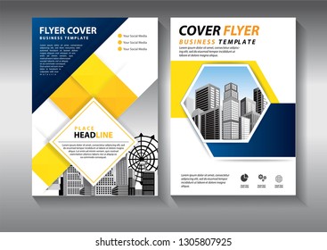 Business abstract vector template. Brochure design, cover modern layout, annual report, poster, flyer in A4 with colorful triangles, geometric shapes for tech, science, market with light background