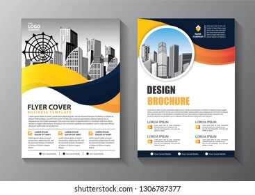 Business abstract vector template. Brochure design, cover modern layout, annual report, poster, flyer in A4 with colorful triangles, geometric shapes for tech, science, market with light background