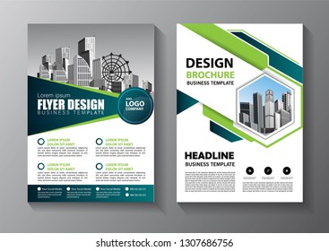 Business abstract vector template. Brochure design, cover modern layout, annual report, poster, flyer in A4 with colorful triangles, geometric shapes for tech, science, market with light background