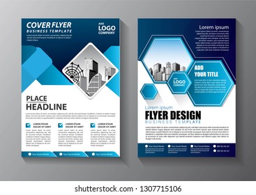 Business abstract vector template. Brochure design, cover modern layout, annual report, poster, flyer in A4 with colorful triangles, geometric shapes for tech, science, market with light background