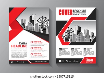 Business abstract vector template. Brochure design, cover modern layout, annual report, poster, flyer in A4 with colorful triangles, geometric shapes for tech, science, market with light background