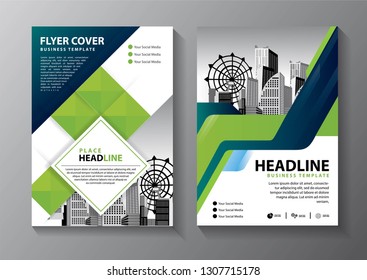 Business abstract vector template. Brochure design, cover modern layout, annual report, poster, flyer in A4 with colorful triangles, geometric shapes for tech, science, market with light background