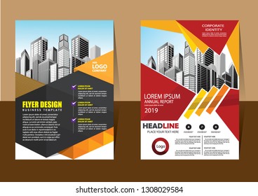 Business abstract vector template Brochure design cover modern layout annual report
poster flyer in A4 with colorful triangles geometric shapes for tech science market with light background