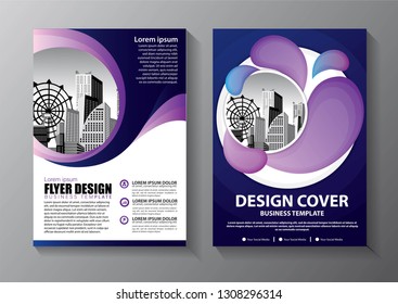 Business abstract vector template. Brochure design, cover modern layout, annual report, poster, flyer in A4 with colorful triangles, geometric shapes for tech, science, market with light background