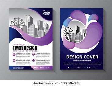 Business abstract vector template. Brochure design, cover modern layout, annual report, poster, flyer in A4 with colorful triangles, geometric shapes for tech, science, market with light background