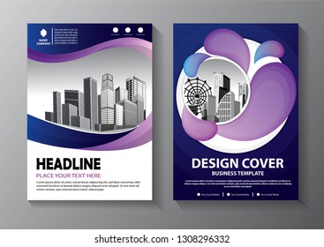 Business abstract vector template. Brochure design, cover modern layout, annual report, poster, flyer in A4 with colorful triangles, geometric shapes for tech, science, market with light background