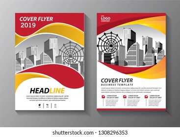 Business abstract vector template. Brochure design, cover modern layout, annual report, poster, flyer in A4 with colorful triangles, geometric shapes for tech, science, market with light background