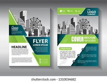 Business abstract vector template. Brochure design, cover modern layout, annual report, poster, flyer in A4 with colorful triangles, geometric shapes for tech, science, market with light background