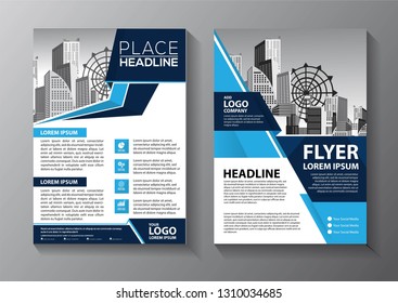 Business abstract vector template. Brochure design, cover modern layout, annual report, poster, flyer in A4 with colorful triangles, geometric shapes for tech, science, market with light background