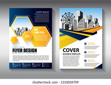 Business abstract vector template. Brochure design, cover modern layout, annual report, poster, flyer in A4 with colorful triangles, geometric shapes for tech, science, market with light background