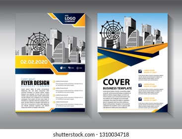 Business abstract vector template. Brochure design, cover modern layout, annual report, poster, flyer in A4 with colorful triangles, geometric shapes for tech, science, market with light background